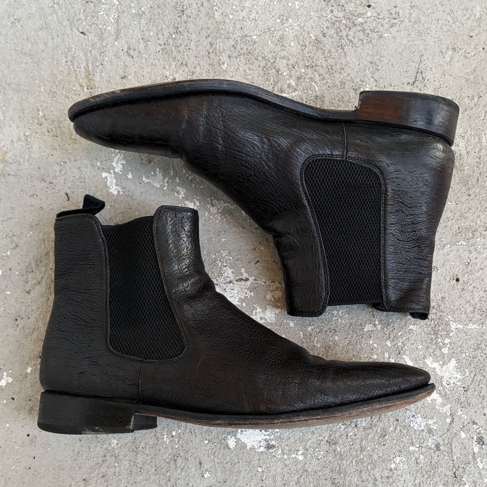 John Varvatos Leather Sharpie Boots